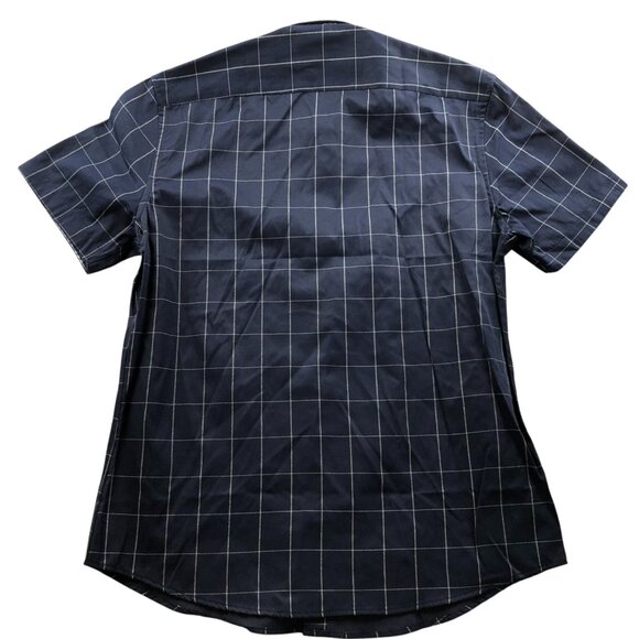 Mens Shirt Size 2XL Widowpane Short Sleeve Button Down Casual Navy Blue Travel - Picture 2 of 8